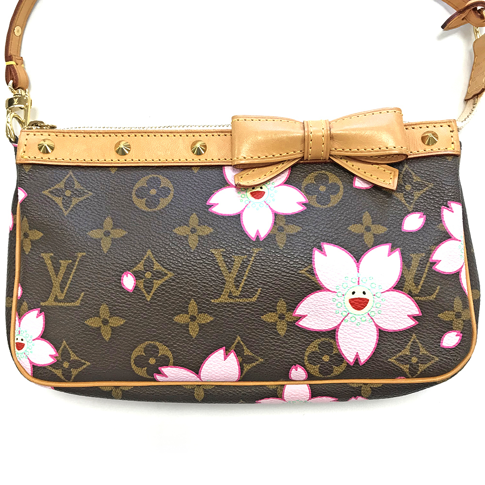 Louis Vuitton Handbag Cherry Bag Pouch Monogram Pink Blossom Party Accessory